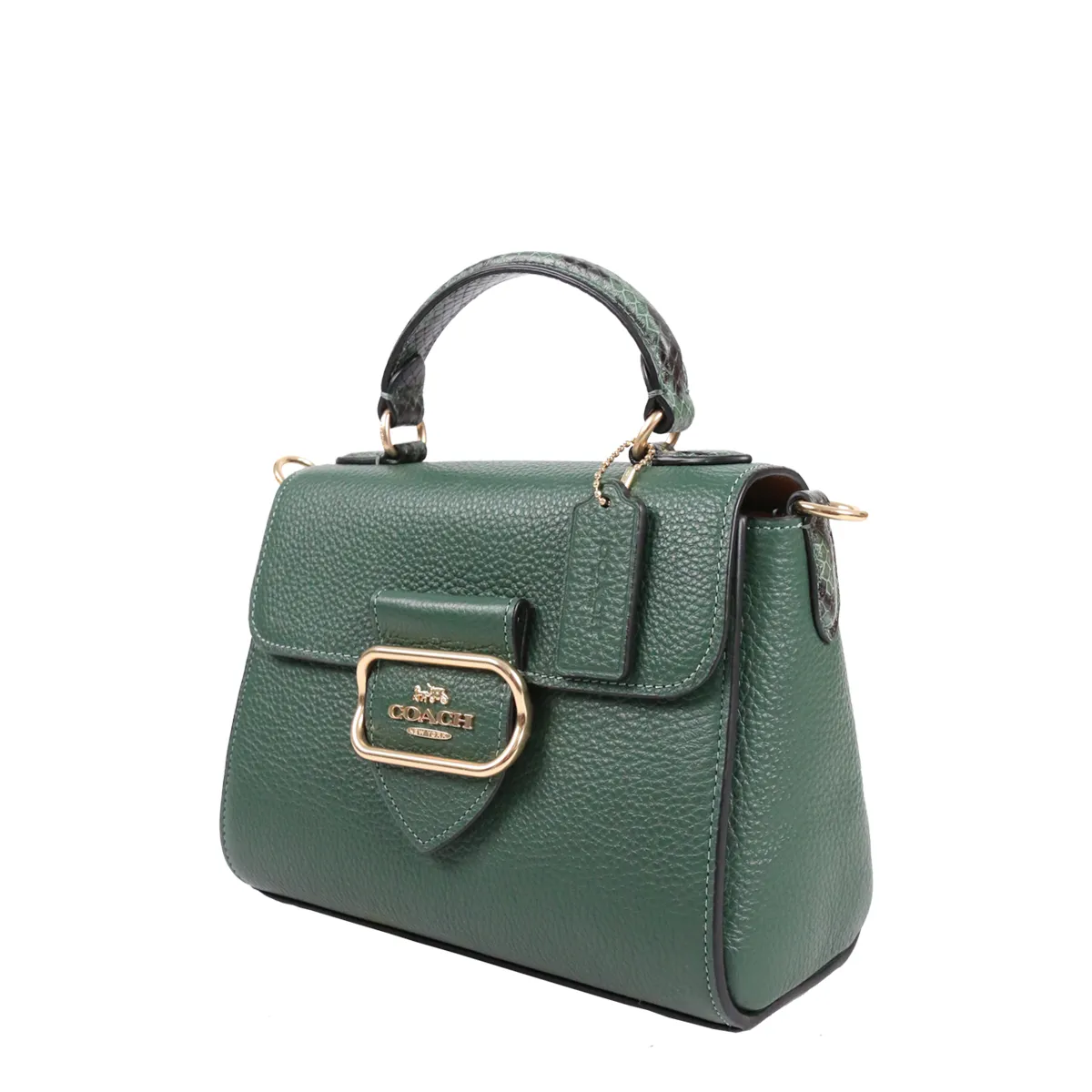 ( AS IS ) Coach Morgan CE568 Top Handle Satchel In Everglade Multi