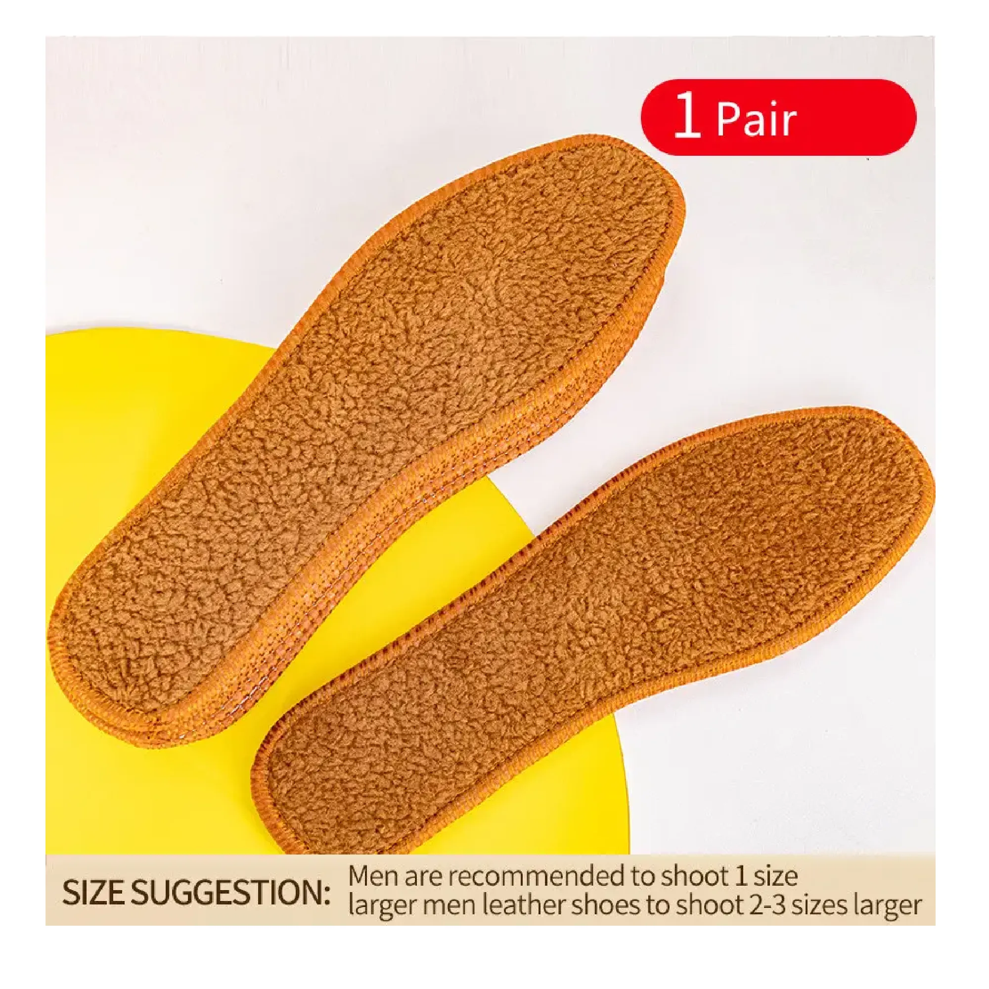 1 Pair Of Thermal Insoles Warm Shoe Inserts Warm Thick Fluffy Lambswool Inserts For Women And Men Snowboots Slippers Shoes Insoles Thermal insoles