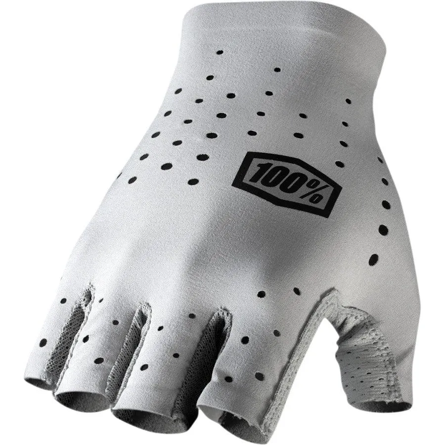 100% Sling Short Finger Gloves - Gray