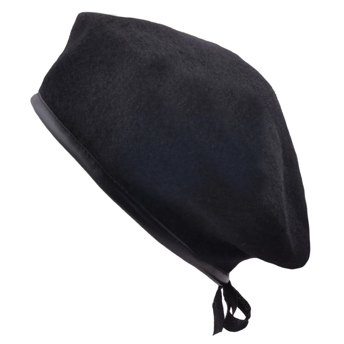 100% Wool Black Military Beret