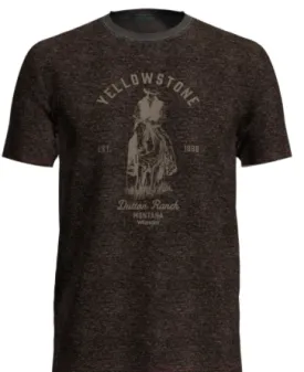 112323390 - Wrangler® Yellowstone Graphic Short Sleeve T-Shirt - Brown Heather