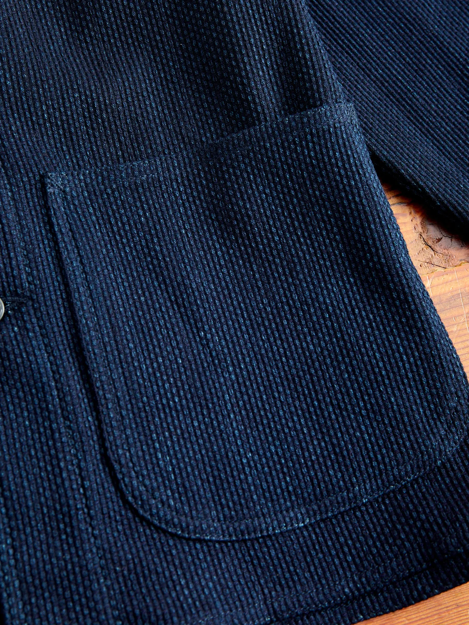 11oz Sashiko Coverall Jacket in Indigo