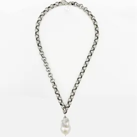 132-01-S | SIMPLE TURKISH NECKLACE (WHITE/SILVER)