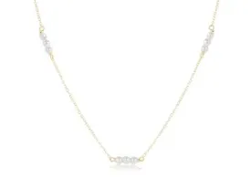 15" Choker Joy Simplicity Chain Gold - 3mm Pearl