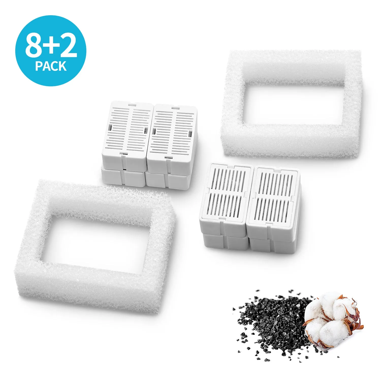 16 x Activated Carbon Pet Water Fountain Filters