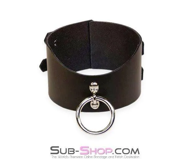 1656A      Surrender 3” Black Leather Posture Collar