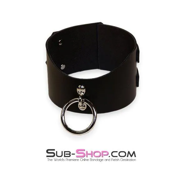 1656A      Surrender 3” Black Leather Posture Collar