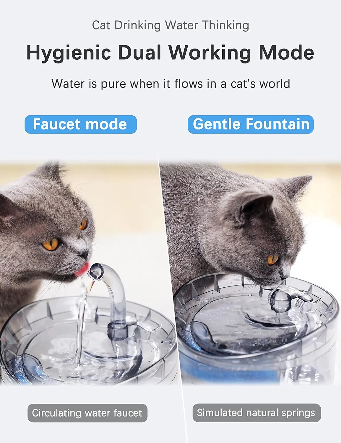 1.8L Automatic Cat Dog Water Fountain, Quadruple Filtration