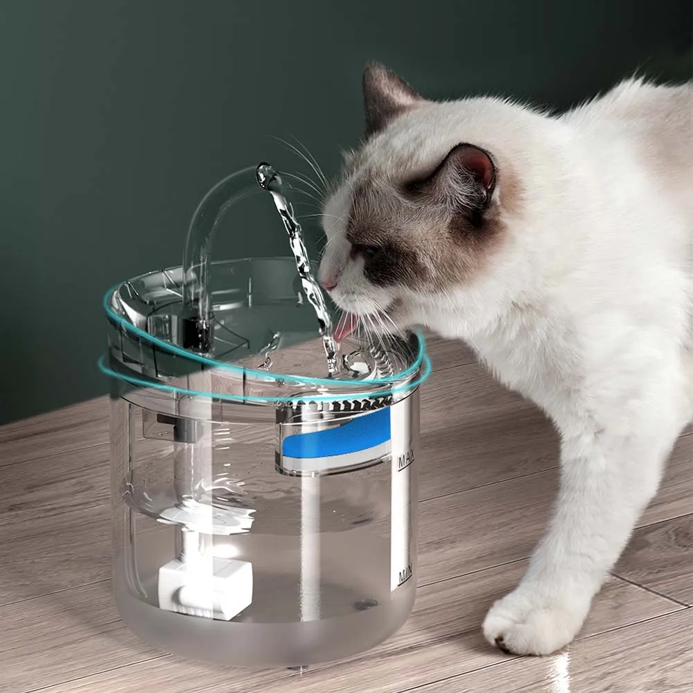 1.8L Automatic Cat Dog Water Fountain, Quadruple Filtration