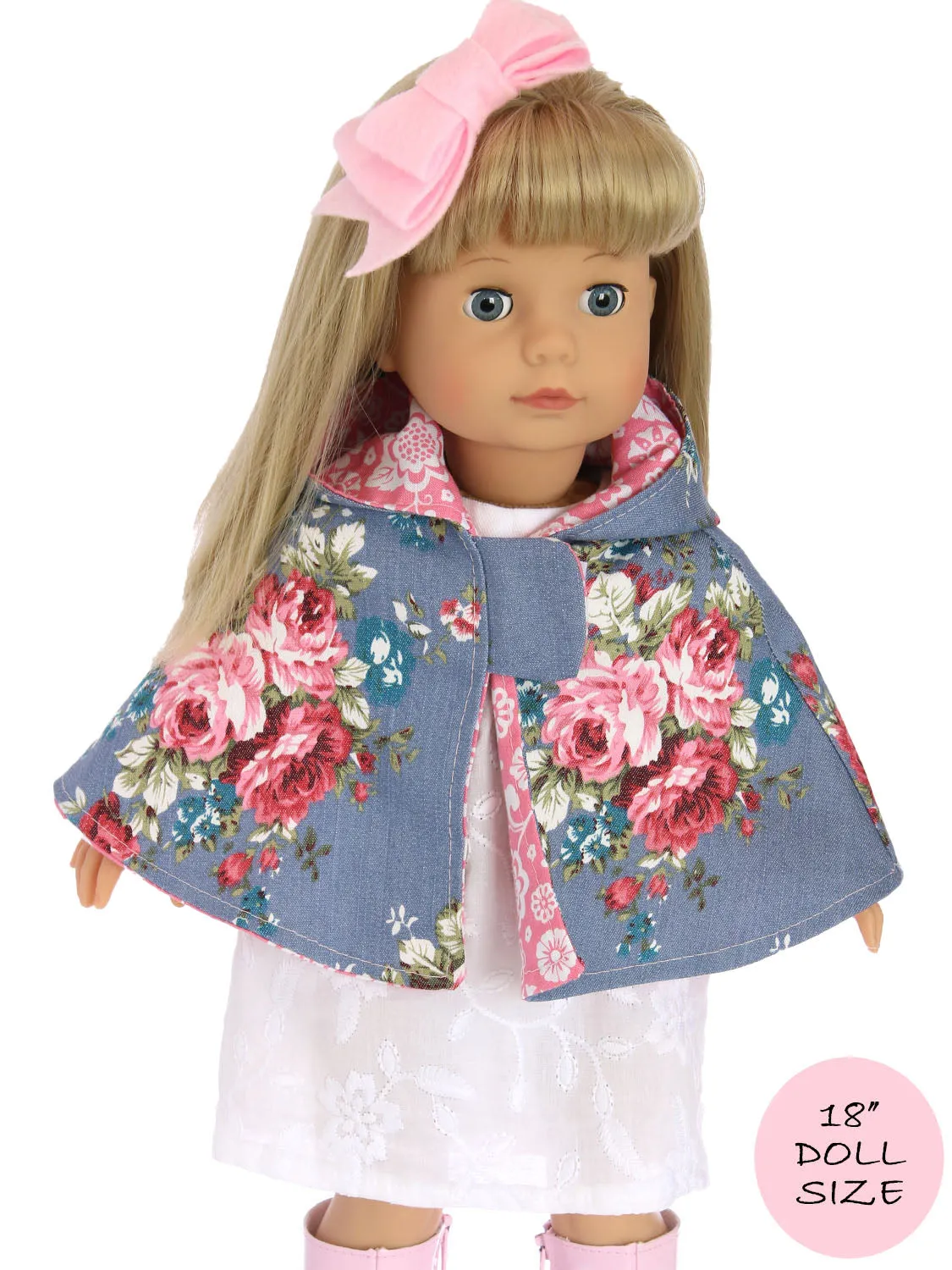 18" doll clothes patterns - CAPE (D1321)