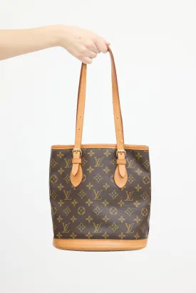 1998 Brown Monogram Petit Bucket Bag