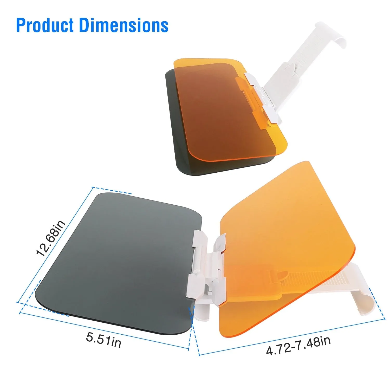 2-in-1 Sun Visor Extender with Adjustable View Angles