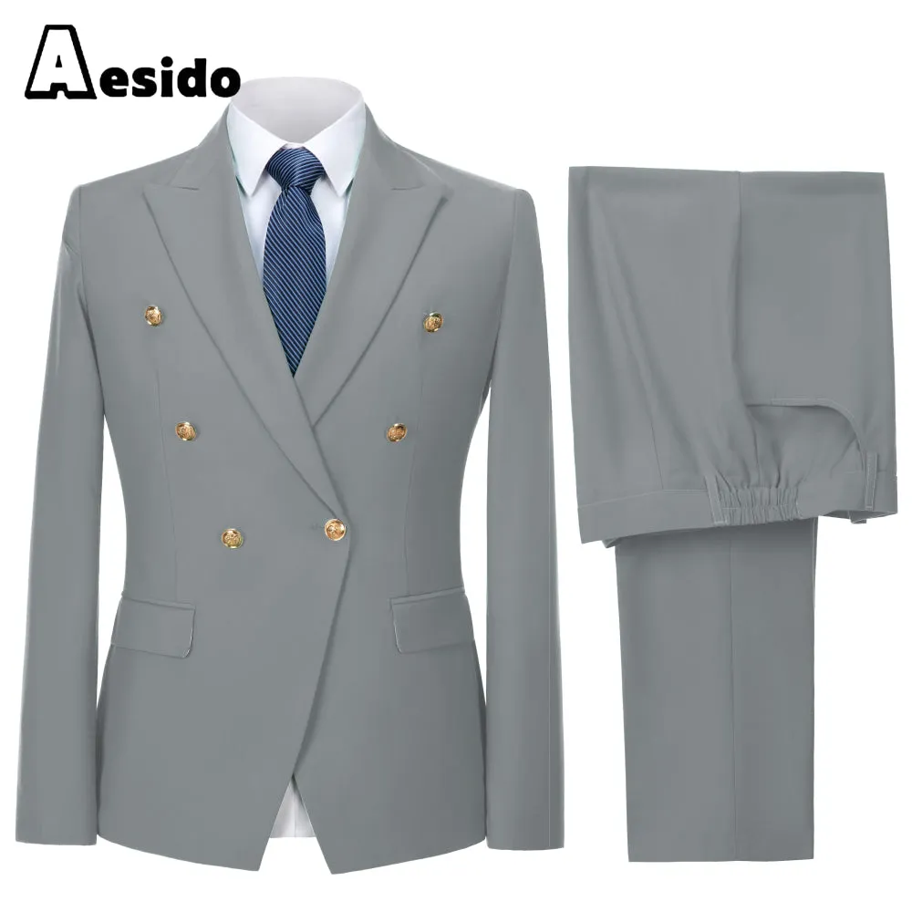 2 Piece Notch Lapel Fashion Men's Suit（Blazer Pants）