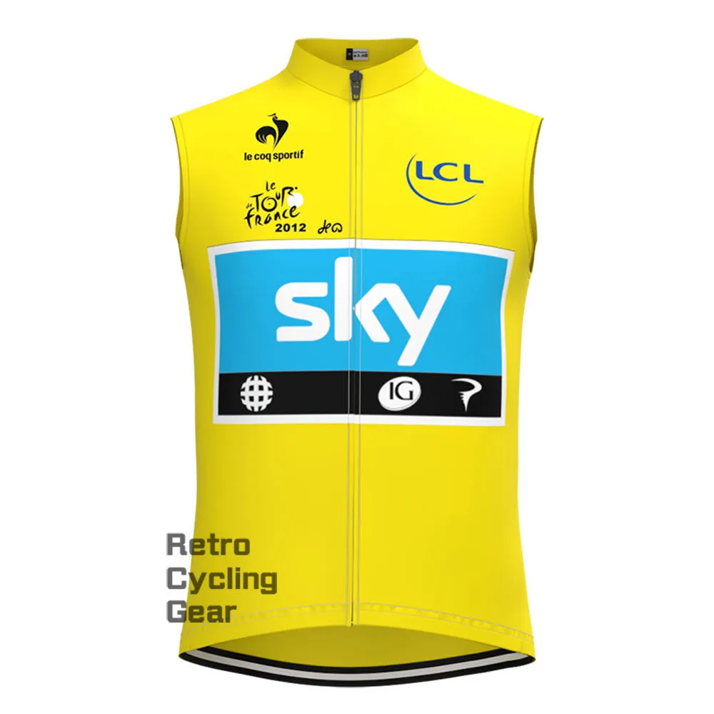 2012 yellow sky Retro Long Sleeve Cycling Kits