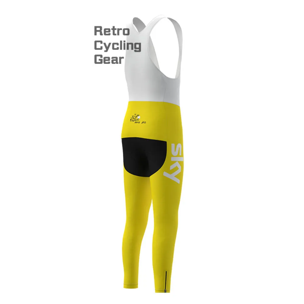 2012 yellow sky Retro Long Sleeve Cycling Kits