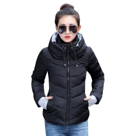 2018 Winter  Short Jacket women Plus Size Women Parkas Thicken Outerwear hooded Coats