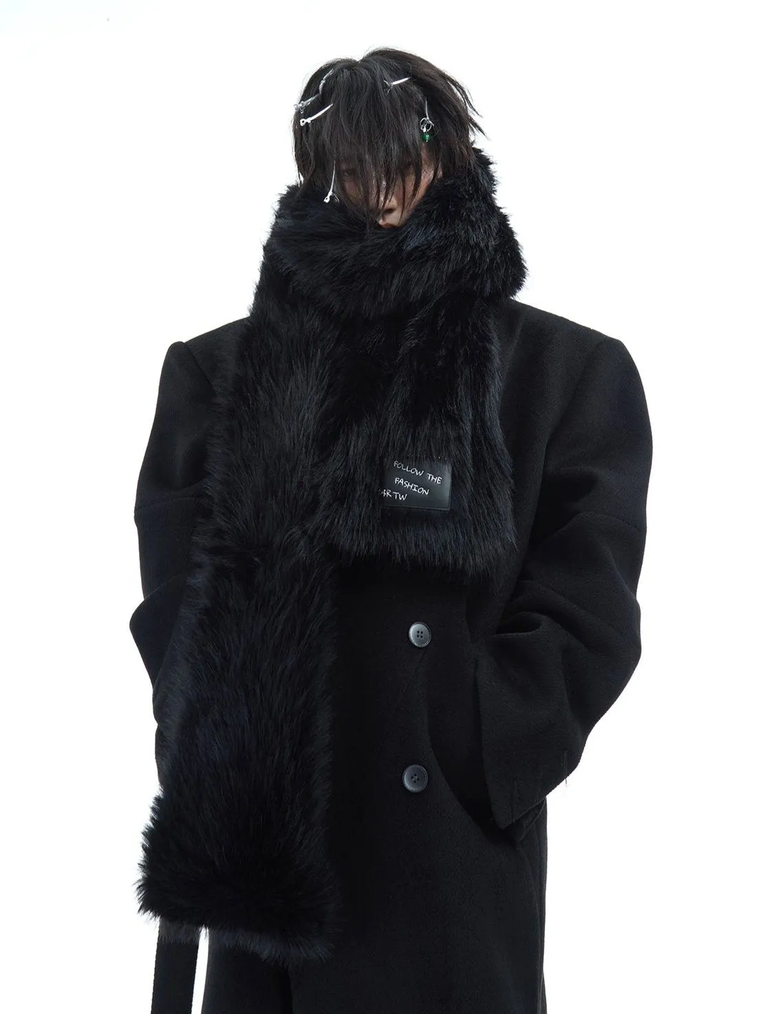 【24s Dec.】Faux Mink Solid Color Plush Scarf