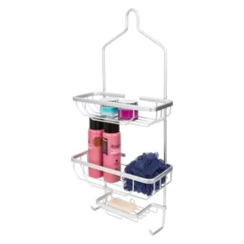 3 Tier Aluminium Shower Caddy with Deep Baskets