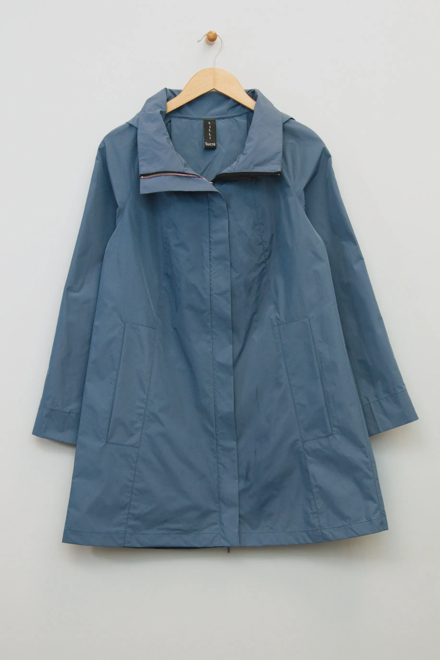 33" Raincoat with Hidden Hood