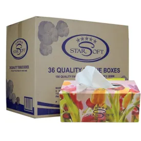 36 x Starsoft Facial Tissue 2ply 180 Sheets