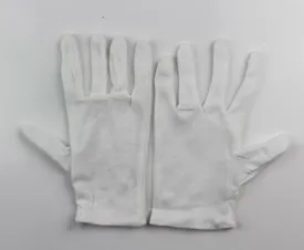 5 Pairs / 10 Pcs White Work Jewellery Handling Costume Cotton Soft Thin Gloves