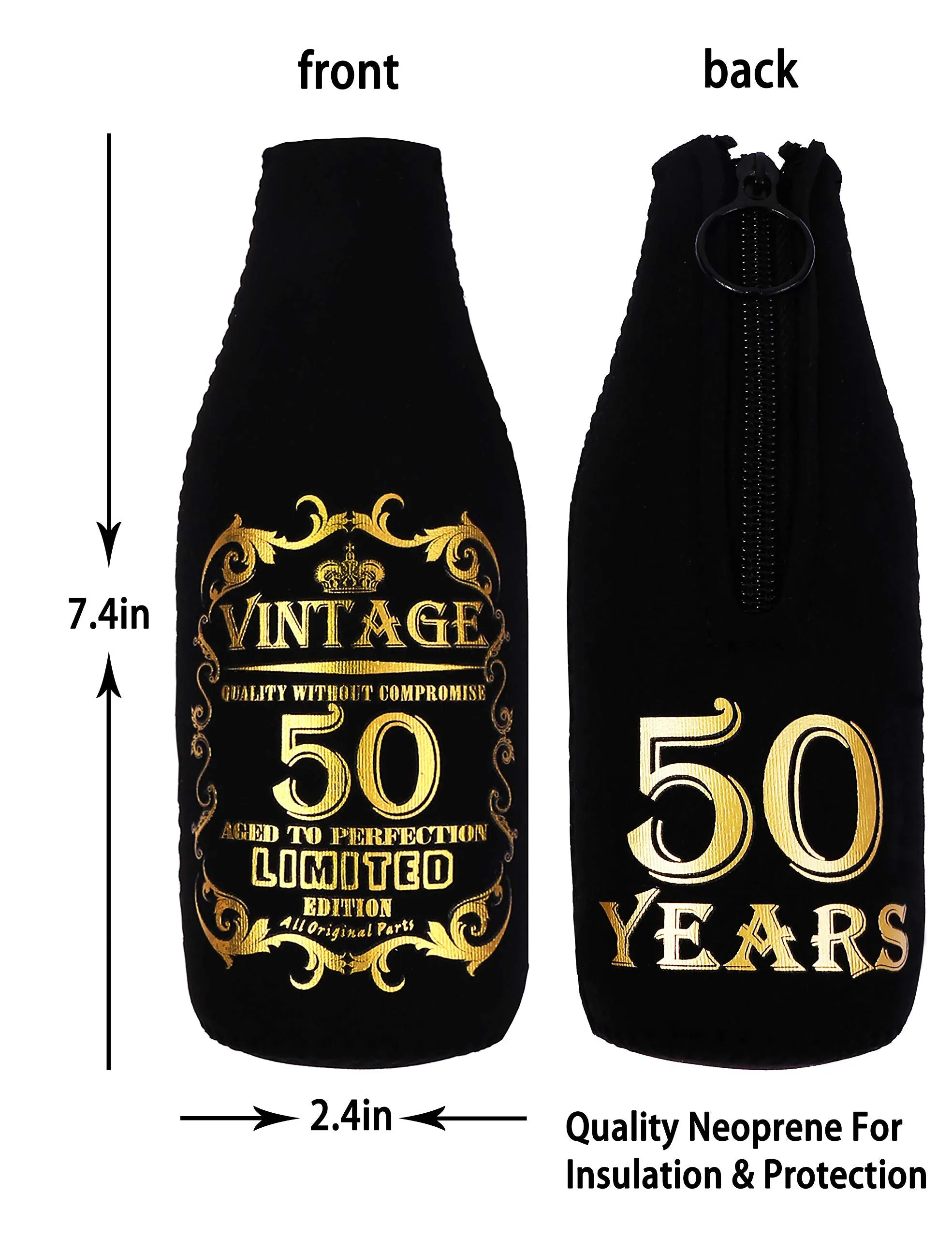 50 Birthday Decorations for Men, 50th Birthday Bottle Cooler for Men, 50 Year Old