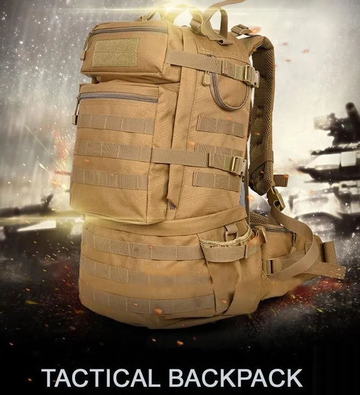 50L Military MOLLE Tactical Army Backpack with Waist Strap