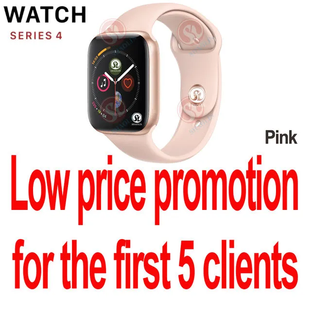 50%off 42mm Smart Watch Series 4 Clock Push Message Bluetooth Connectivity For Android phone IOS apple iPhone 6 7 8 X Smartwatch