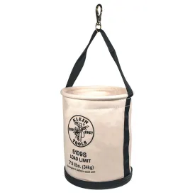 5109S Klein Tools Canvas Bucket, Straight Wall with Swivel Snap, 12-Inch