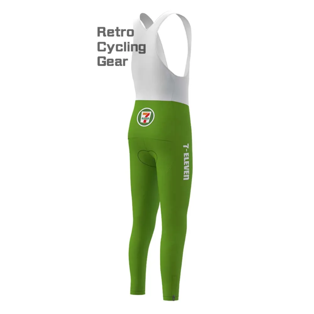 7-ELEVEN Green Retro Long Sleeve Cycling Kits