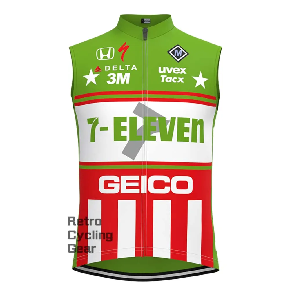 7-ELEVEN Green Retro Long Sleeve Cycling Kits