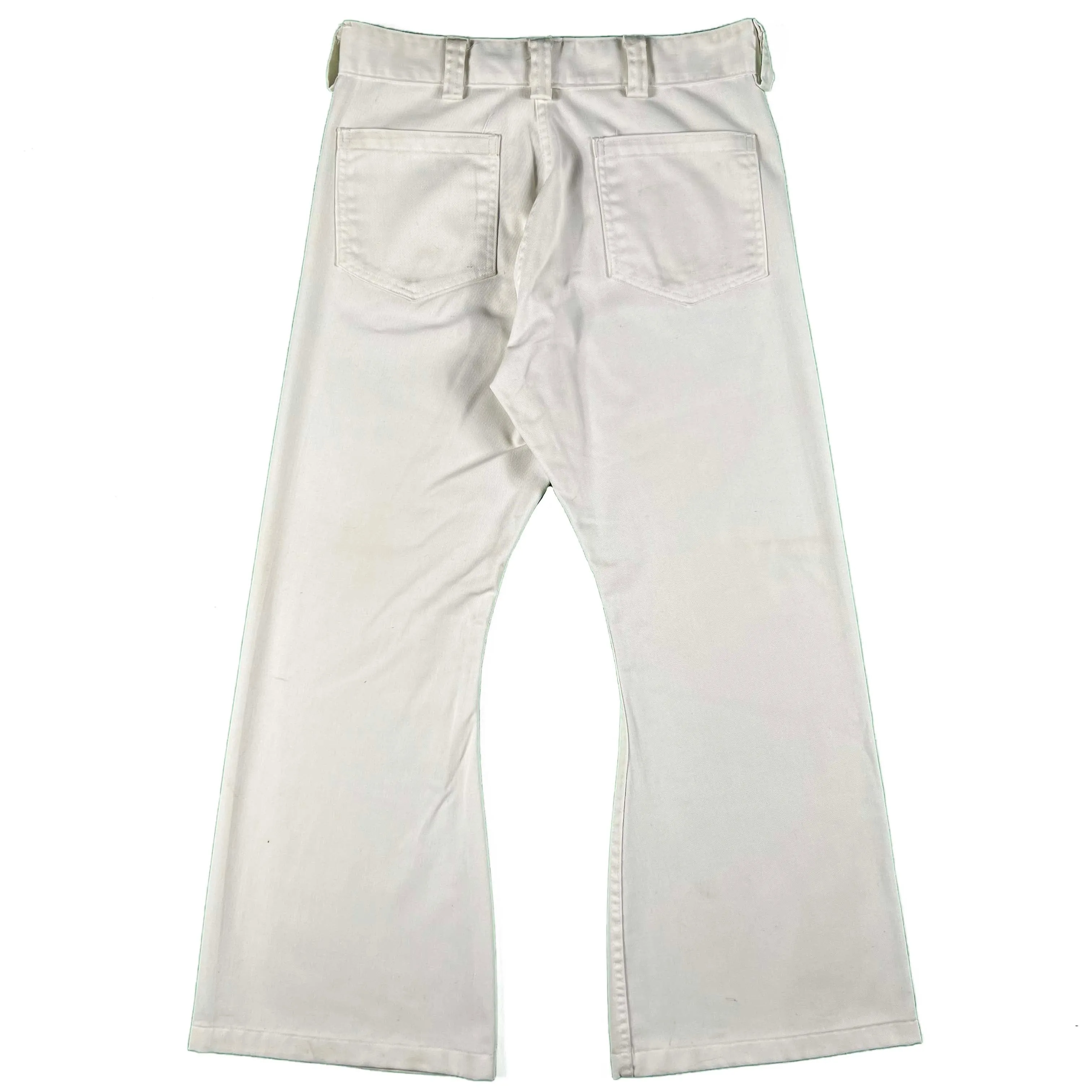 70s White Seafarer Bell Bottoms- 31x27