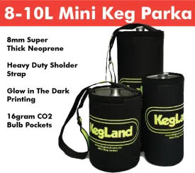 8L-10L Glow in the Dark Mini Keg Neoprene Keg Parka/Jacket