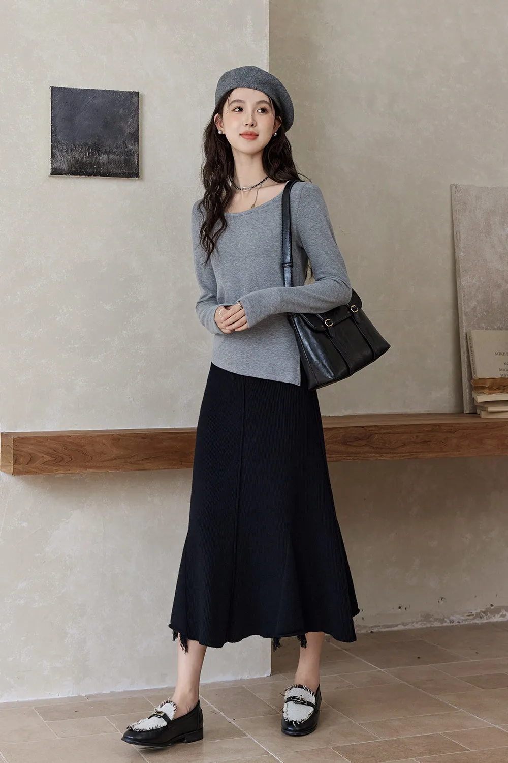 A Line Maxi Skirt for Women