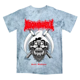 Abominable Electronics "Black Metal Yeti" Color Blast Ocean T-Shirt