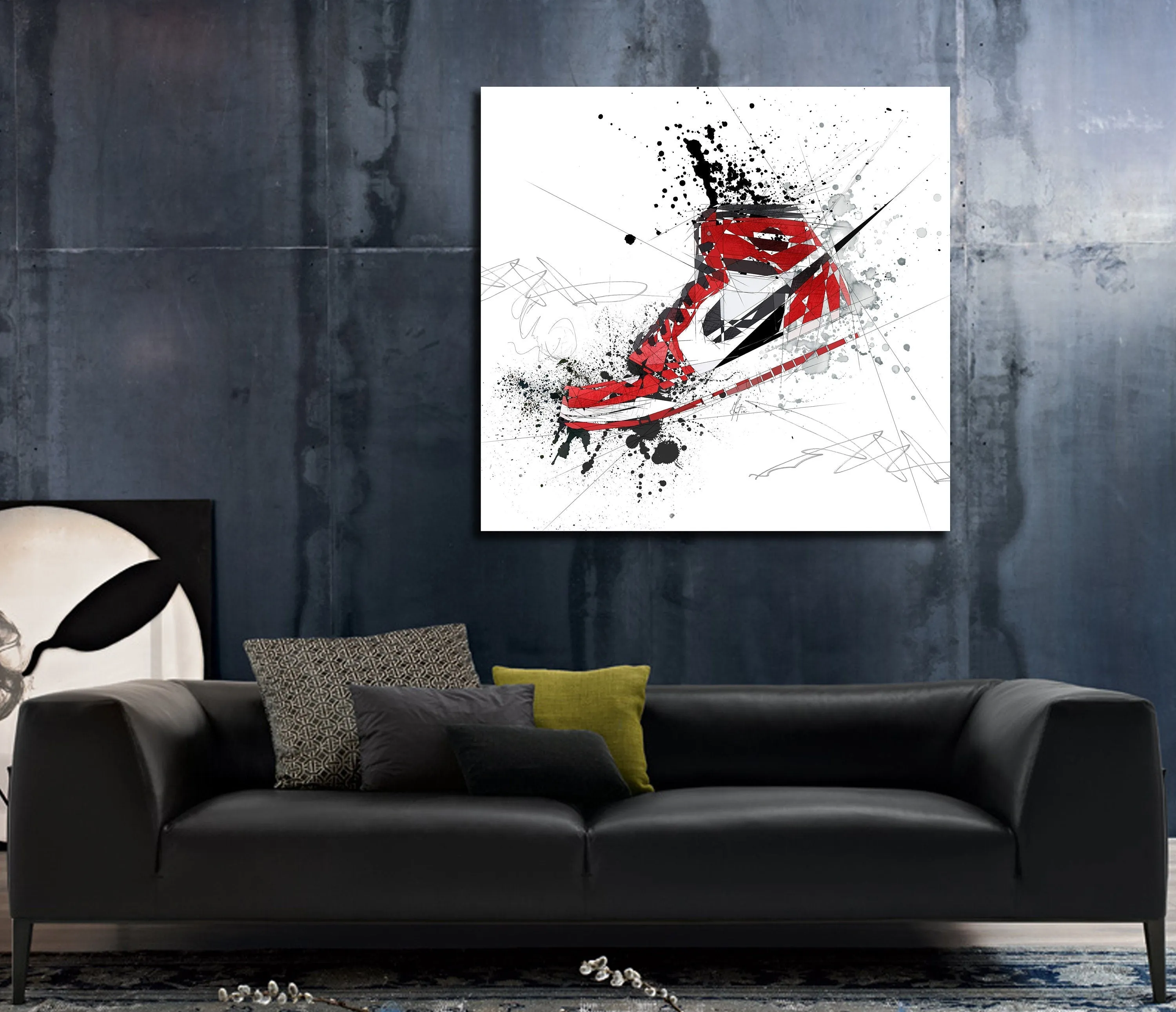 ABSTRACT SNEAKERS MULTICOLOR ART INSPIRED BY AIR JORDANS SNEAKERS //SNK-AJ02