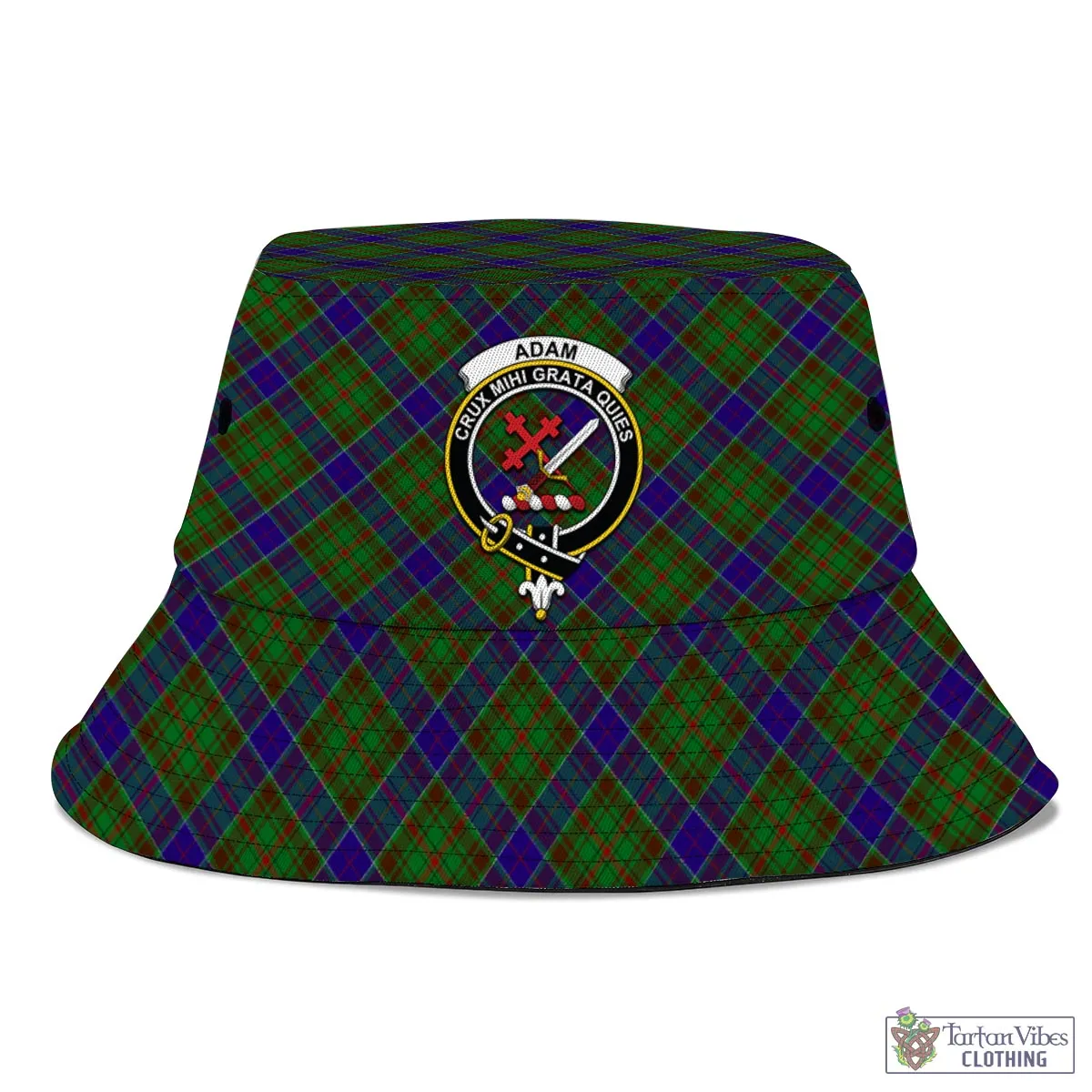 Adam Tartan Bucket Hat with Family Crest