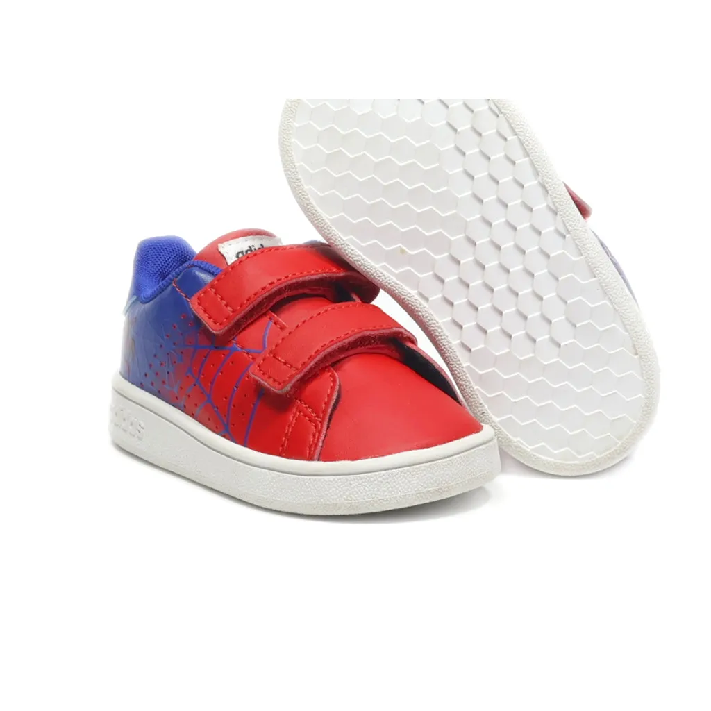 Adidas Advantage Sneakers Leather Red Colour For Kids