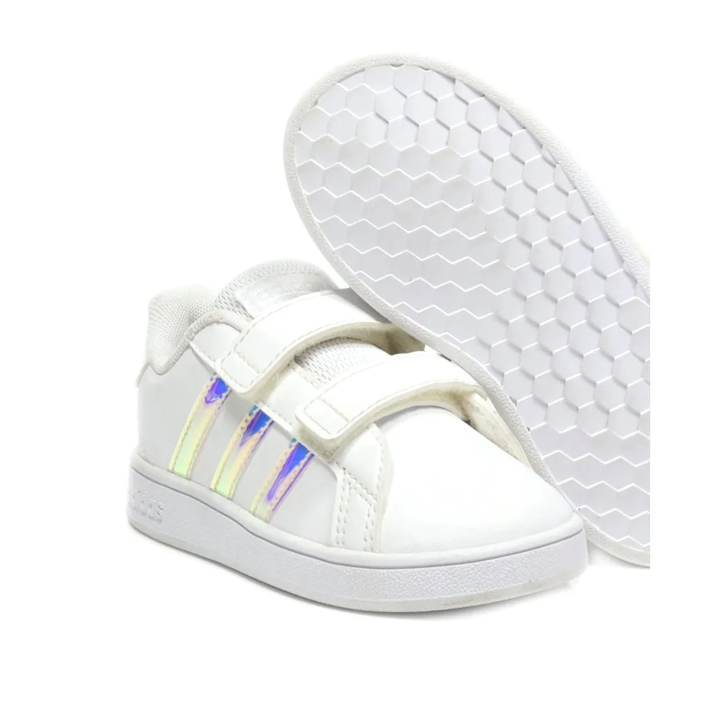 Adidas Grand Court Sneakers Canvas White Colour For Kids