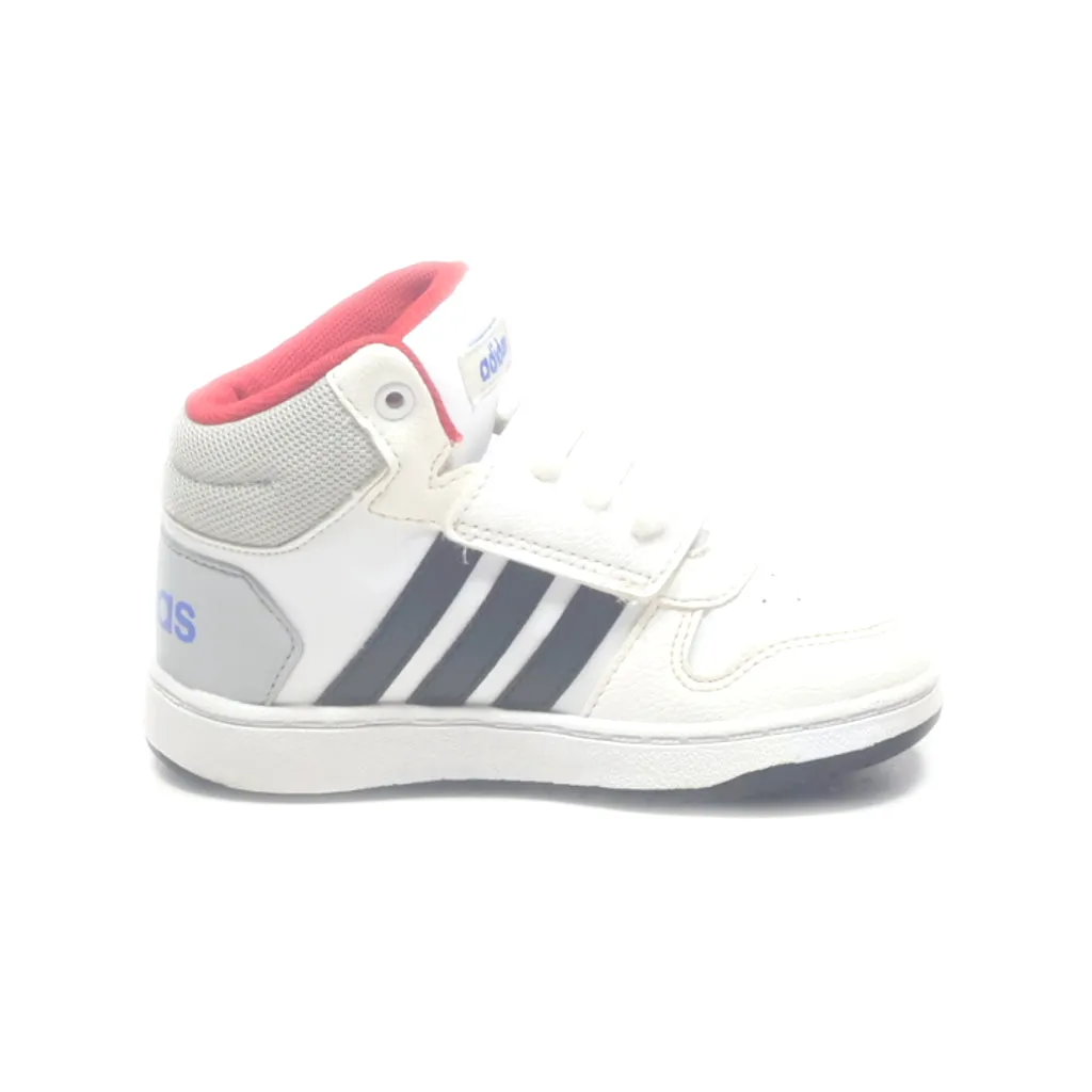 Adidas Hoops Mid 2.0 Sneakers Leather White Colour For Kids