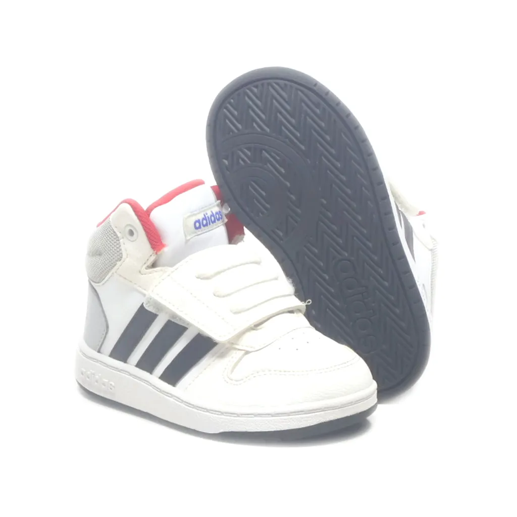 Adidas Hoops Mid 2.0 Sneakers Leather White Colour For Kids