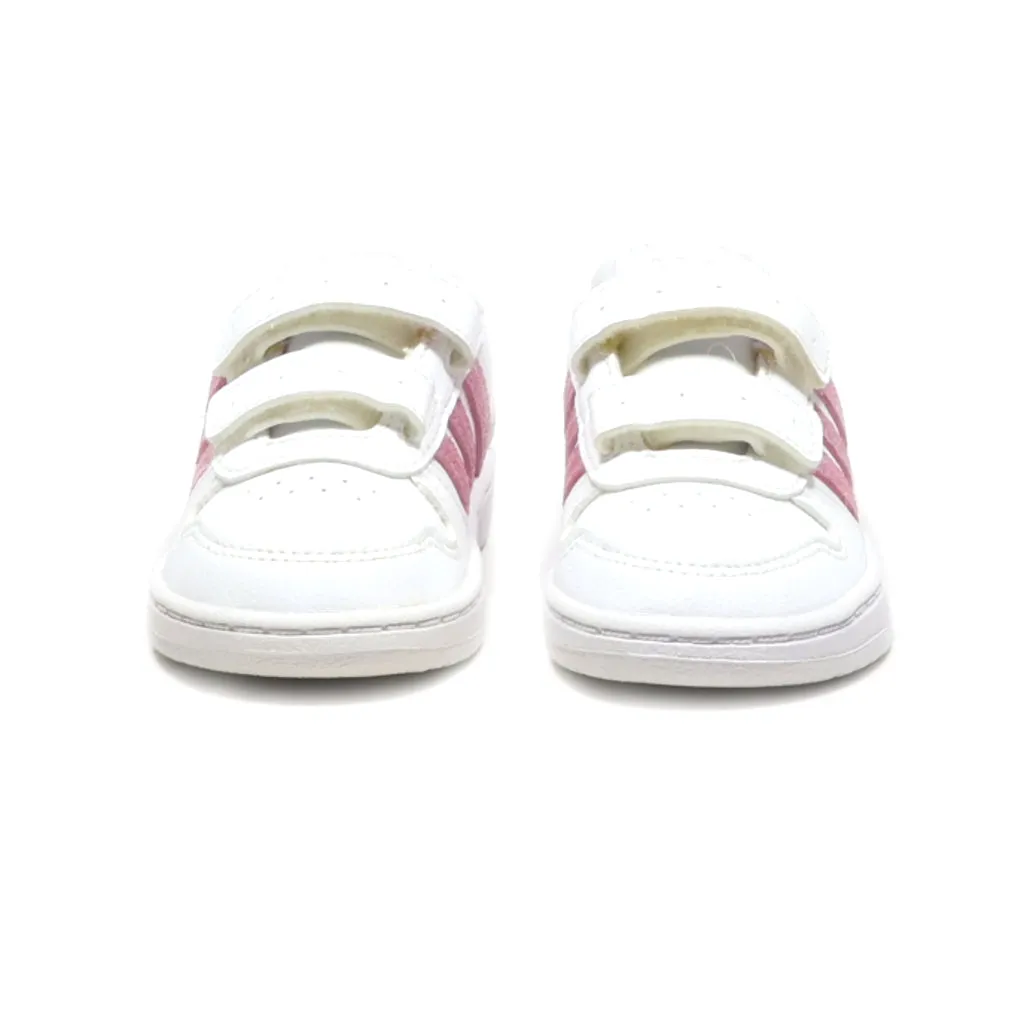 Adidas Neo Hoops Sneakers Leather White Colour For Kids