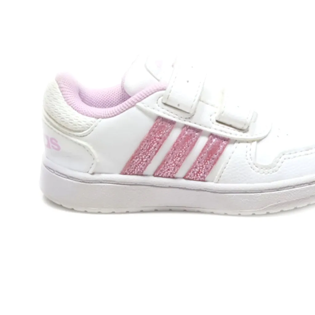 Adidas Neo Hoops Sneakers Leather White Colour For Kids