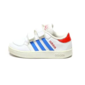 Adidas Tenis Breaknet Sneakers Leather White Colour For Kids