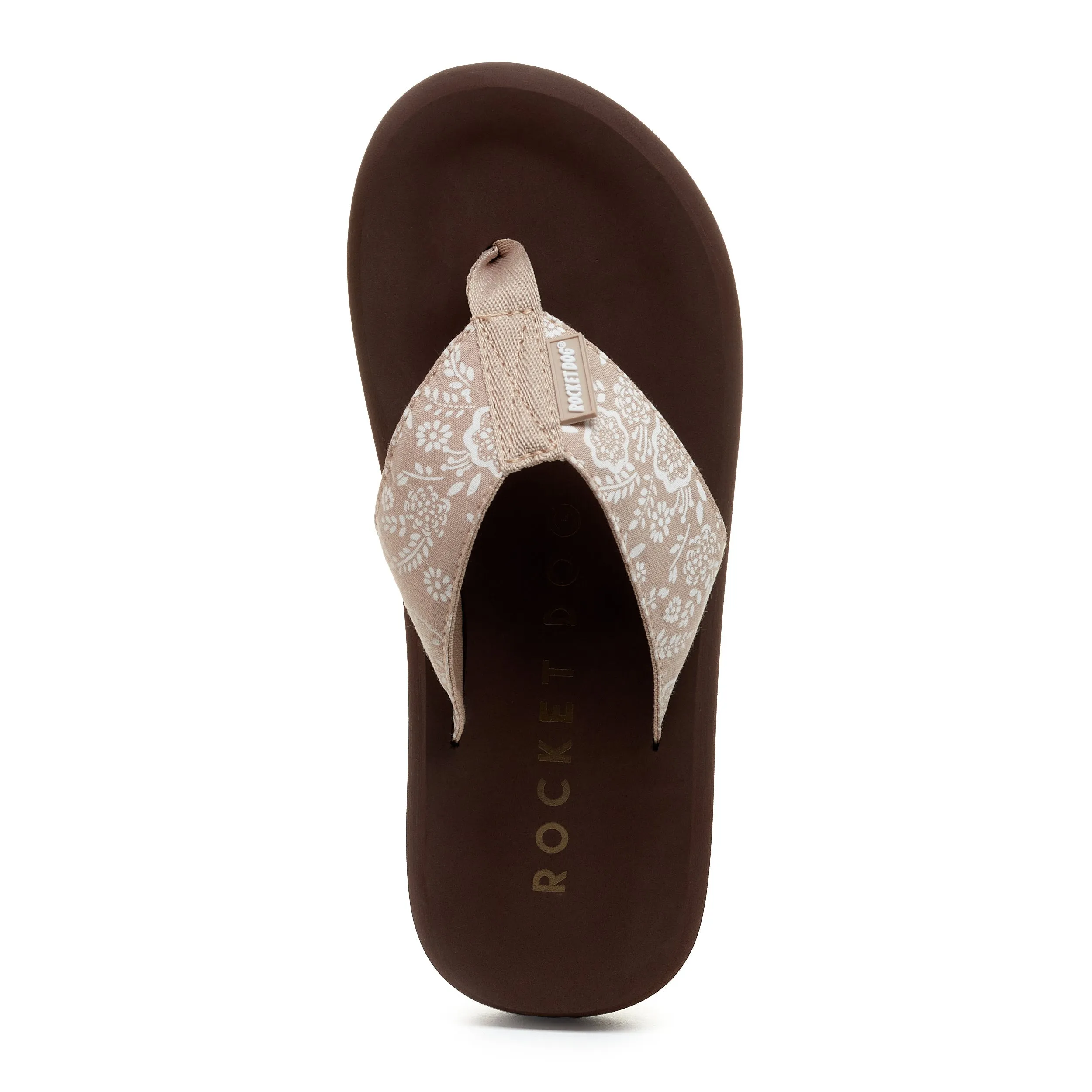 Adios Floral Taupe Flip-Flops