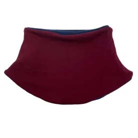 Adult Handmade Neck Warmer Solid Maroon (multiple liner options)