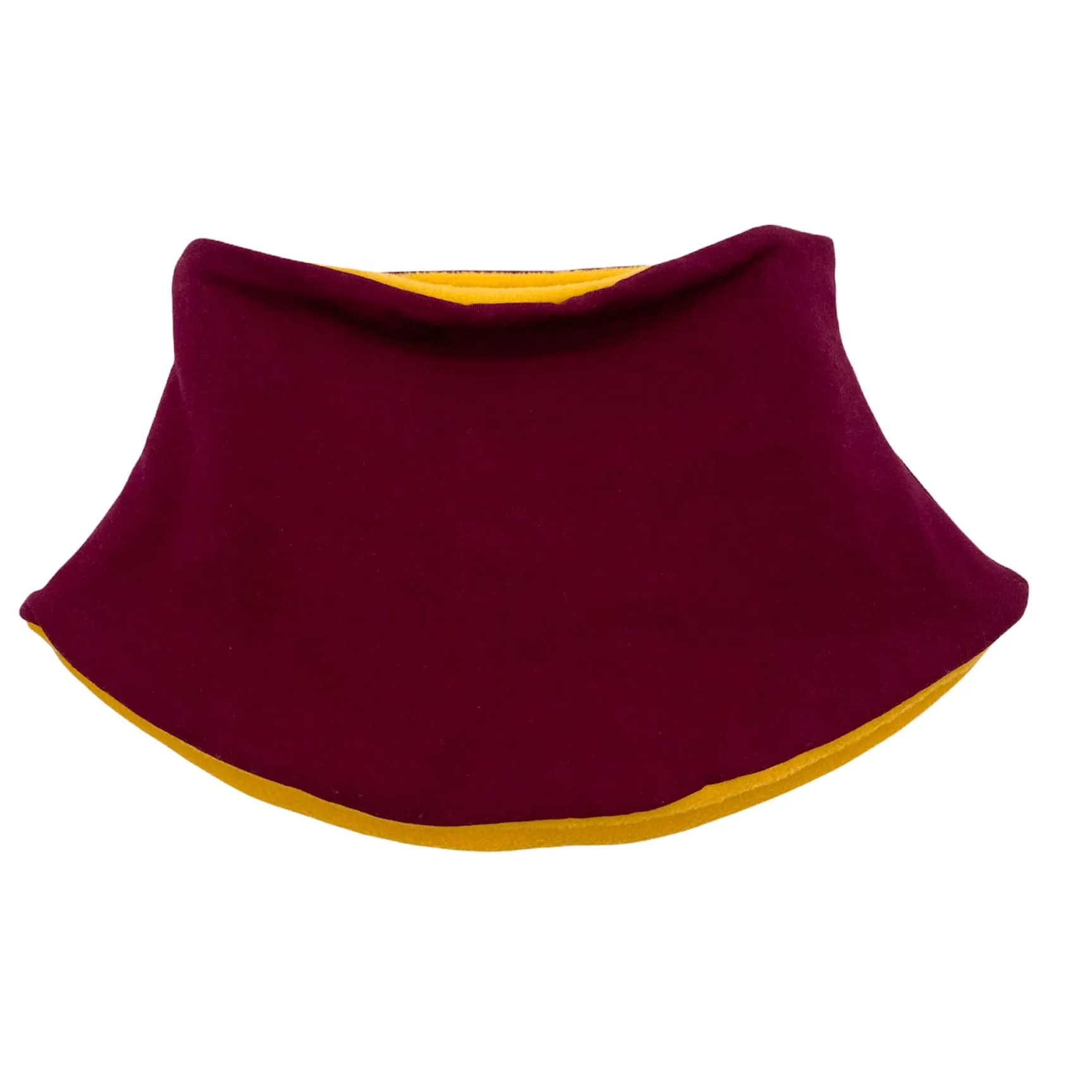 Adult Handmade Neck Warmer Solid Maroon (multiple liner options)