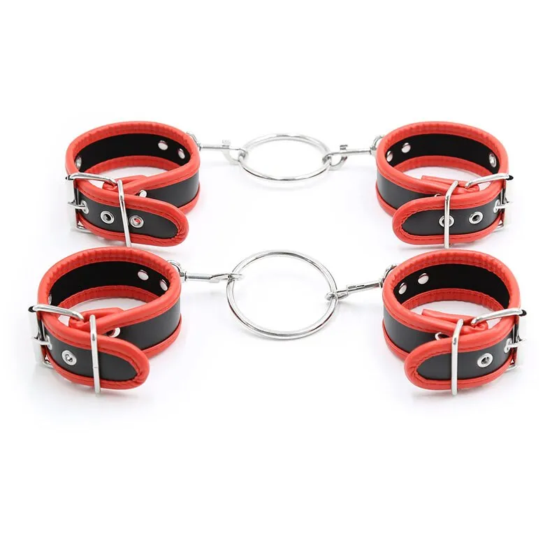 Adult Leather Handcuffs Ankle Cuffs