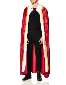 Adults Maroon Burgundy Red Velvet King's Robe Cape