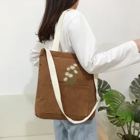 Aesthetic Minimalist Floral Tote Bag